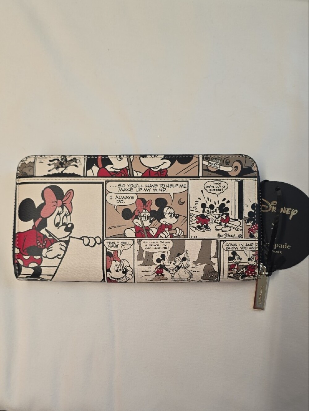 Disney x Kate Spade Minnie & Mickey Comic Wallet - Cream, Black & Red - Picture 2 of 5